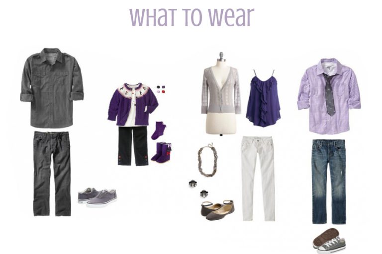 purple and lavender for family photos